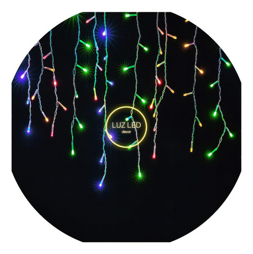 Cascata 400 Led 10 Metros Natal Luz Fixa E Função Decoração Cor Das Luzes Colorido 110v