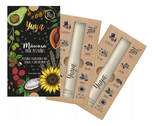 Yuya Pack 2 Mascara Pestañas 10 Aceites Naturales Waterproof