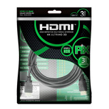 Cabo Hdmi 4k 2.0 Uhd Hdr Pix Gold 3 Metros