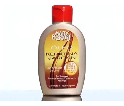 Oleo Keratina Y Argan Con Semi De Lino Mary Bosques X 60 Ml