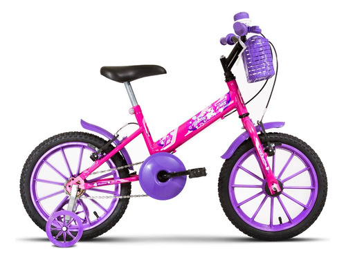 Bicicleta Infantil Aro 16 Ultra Kids T Personagens Com Cesto