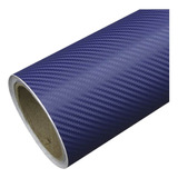 Vinil Wrap Azul Marino Fibra De Carbono 3d Autoelite 1x1.52m