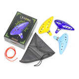 Flauta Ocarina Zelda Standard Cerâmica 12 Furos C Dó C/ Bag