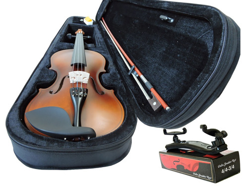 Kit Violino Barth Old 4/4 C/ Case Bk + Espaleira