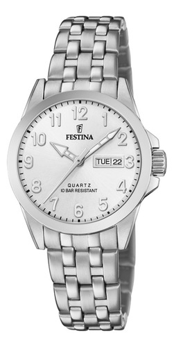 Reloj Festina Dama F20455 Calendario Acero Agente Oficial