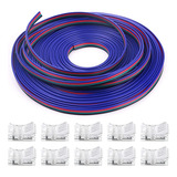 Cable Led Rgb De 16.4 Pies, 22 Awg, 4 Pines, Cable Rgb Con T