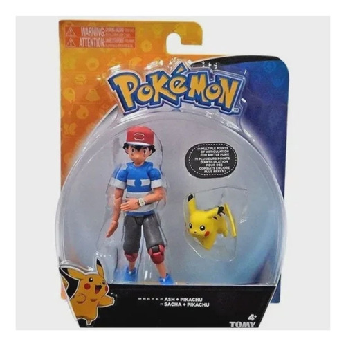 Boneco Articulado Ash E Pikachu Pokémon Tomy