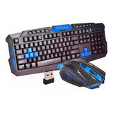  Kit Mouse Y Teclado Inalámbrico Gamer 1600dpi Usb Pc Laptop