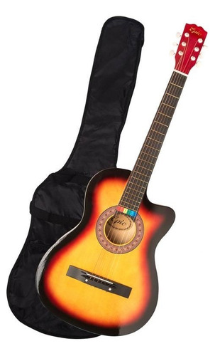 Guitarra Clásica Negra 38 Pulgadas Epic Con Funda