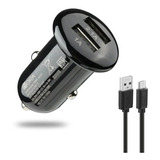 Cargador Automóvil 2.1a Doble Usb Con Cable V8 Micro Gar111