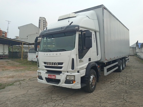 IVECO  TECTOR 240E28 TETO ALTO LEITO BAÚ 9 MTS COM AR BX KM