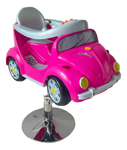 Cadeira Carrinho Kids  Infantil Crianças Salão Cabeleireiro Cor Rosa Forma Da Base Quadrada Tipo De Encosto Fixo