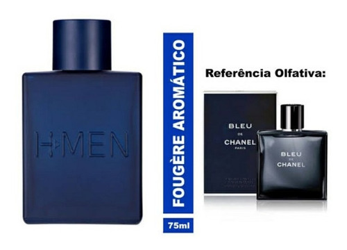 Perfume H-men Referência Bleu Chanel- Hinode 75ml- Original!