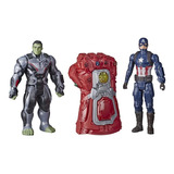 Avengers Hulk,capitan America Y Guante Electronico (e6072)