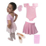 Roupa De Ballet Com 5 Peças Balé Infantil Uniforme