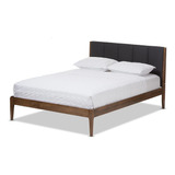 Cama Con Plataforma De Madera Bella Midcentury, Queen, ...