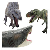 Kit De Increibles Indominux Rex, T Rex, Megalodon De Didacti