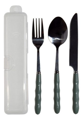 Set Cubiertos 7 Verde Topsoc