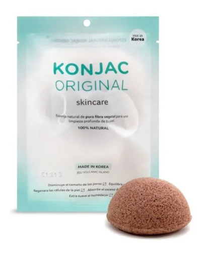 Konjac Esponja Facial Arcilla Roja Frances Piel Rosacea