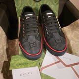 Tenis Gucci Gg Canvas Lows Negros En Talla Eur 41