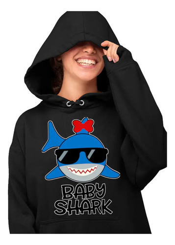 Sudadera Negra Baby Shark Girltiburon Dibujos | Envío gratis