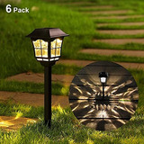 Maggift - Luces Solares Para Sendero (6 Lúmenes), Negro, 1.0