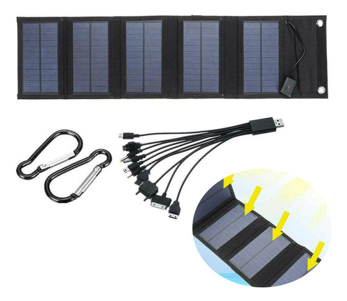 Painel Solar Portátil Para Celular Externo Carregando 5v/
