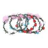 Pack 2 Cintillo Corona De Flores Con Luces Damas Niñas Lolas