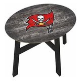 Mesa Auxiliar De Madera Envejecida De Los Tampa Bay Buccanee