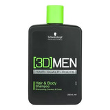 Shampoo 3d Men Cebello & Cuerpo Schwarzkopf 250ml