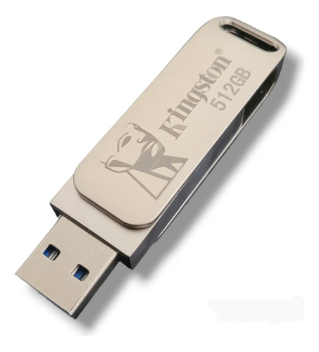 Pen Drive Kingston (512gb) Metal Usb 3.0 Alta Capacidade 