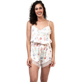 Pijama Feminino: Short Doll De Seda Cetim Com Renda 