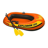 Intex Explorer 200, Bote Inflable Para 2 Personas Con Remos 