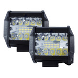 Tunelight 2 Faros Con Estrobo Blanco Auto/moto 20 Leds 57w