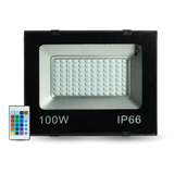 Refletor De Led 100w Bivolt Rgb Colorido A Prova D' Agua