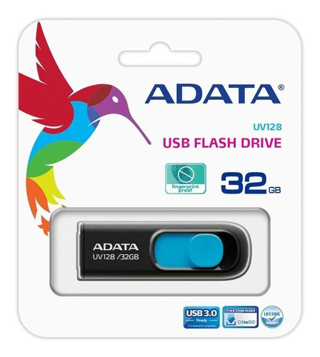Adata Memoria Flash Adata Uv128 32gb Azul