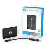 Disco Solido Externo Hp Ssd P500 500gb Usb + Adaptador Otg C Color Negro