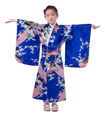 Lazhu Ropa Niñas Ropa Tradicional Kimono Japonés Bata