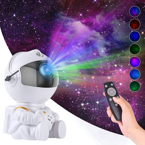 Luz Nocturna Con Proyector Astronaut Starry Con Control B