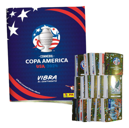 Album Copa America 2024 + 50 Estampas Sin Repetir Panini 