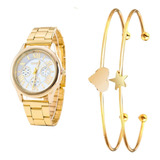 Reloj De Lujo Mujer Con Set De Pulseras Versatil 