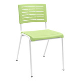 Cadeira Fixa Escritório Multiuso Niala Plaxmetal Nr17 Verde