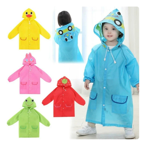 Poncho Impermeable Para Niños Diferentes Colore