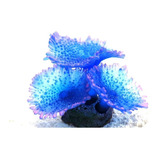 Enfeite De Silicone Coral Mushroom Spotted Azul