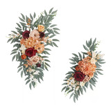 2x Artificial Floral Swag Boda Arco Flor Hecho A Mano Hojas