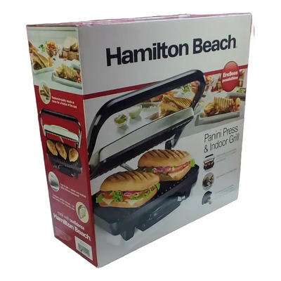 Parrilla Hamilton Beach Panini Color Gris | Meses sin interés