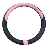 Cubre Volante 38cm Negro Con Rosa Para Ford Ka 