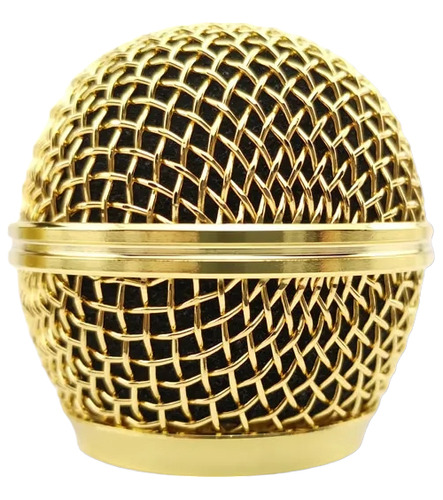 Rejilla Dorada Gold Para Microfono Sm58 Repuesto 