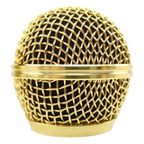 Rejilla Dorada Gold Para Microfono Sm58 Repuesto 