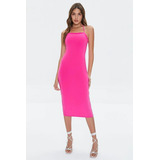 Vestido Largo Coctel Rosa Fiesta Importado Usa Forever 21